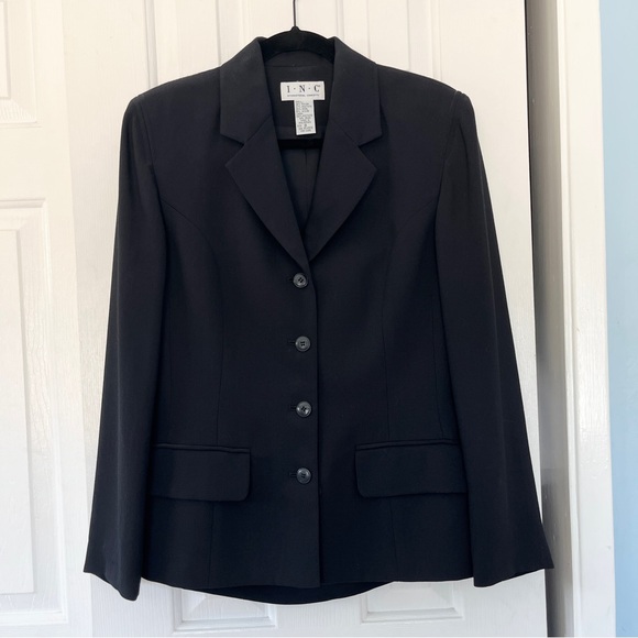 INC International Concepts Jackets & Blazers - INC International Concepts Black Skirt Suit